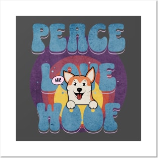 Peace, Love, Woof! Posters and Art